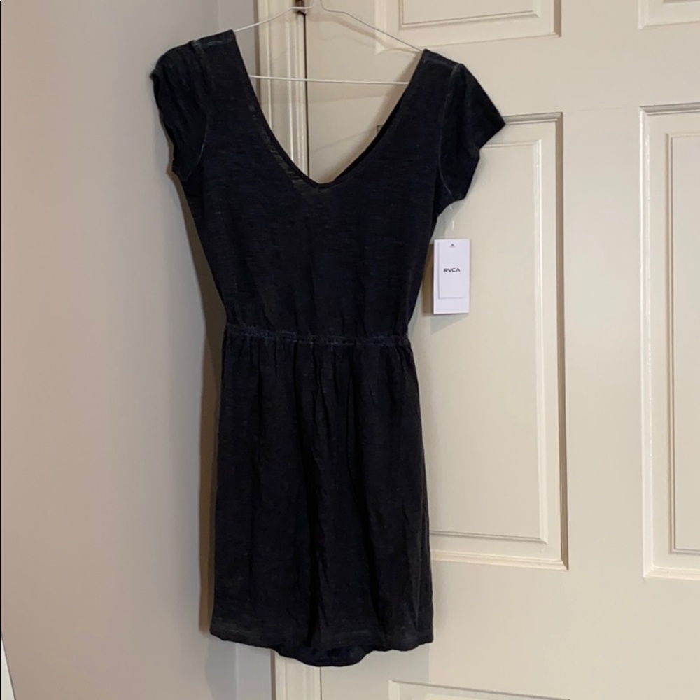 Rvca shifter black mini dress
